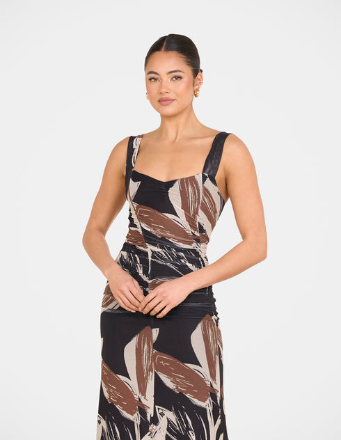 Indie Printed Mesh Dress